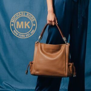 Michael Kors Caramel Leather Skorpios Hobo Style Bag